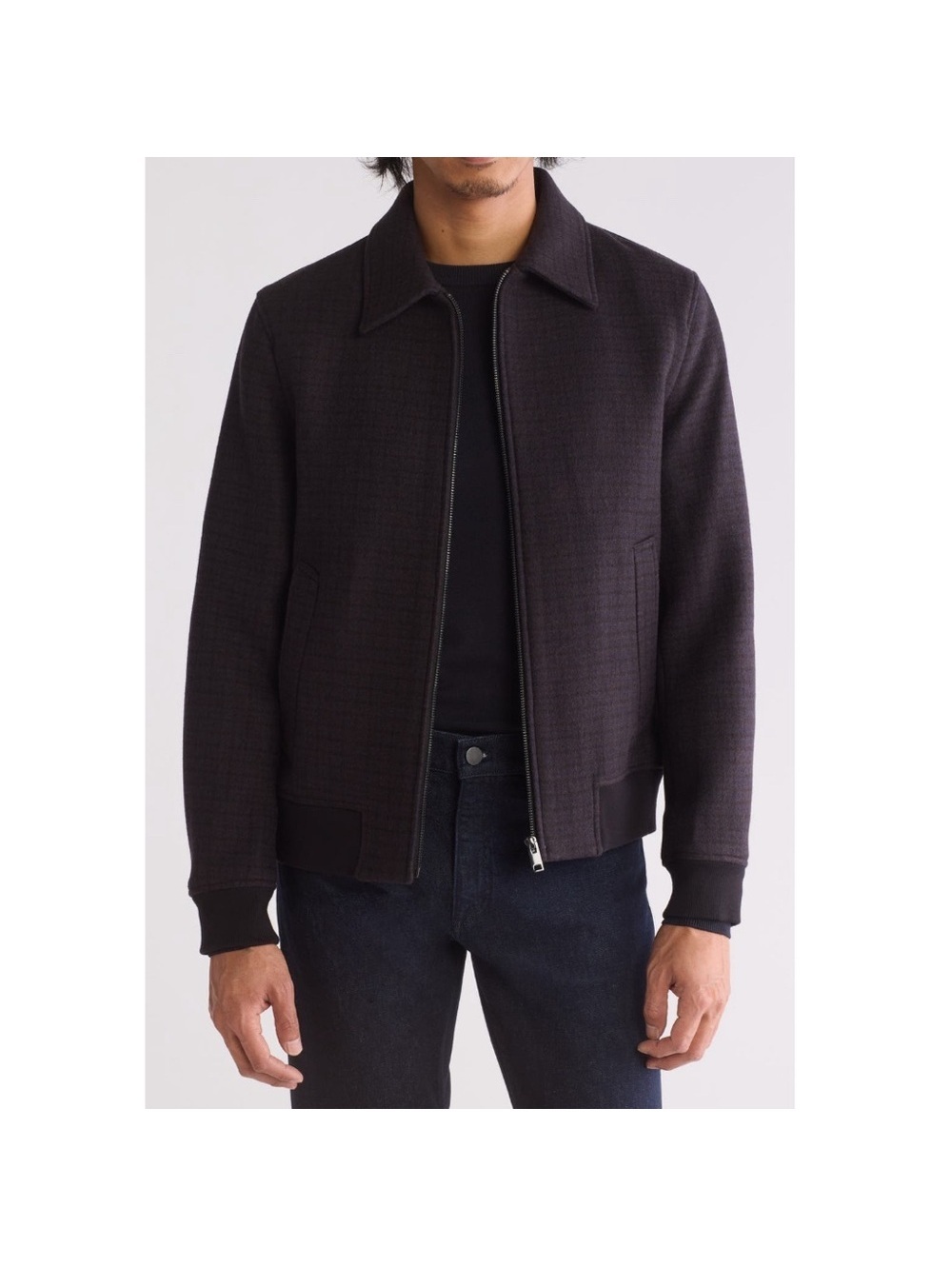 Theory Wyatt Rush Micro Check Wool Jacket, Size S, NEW